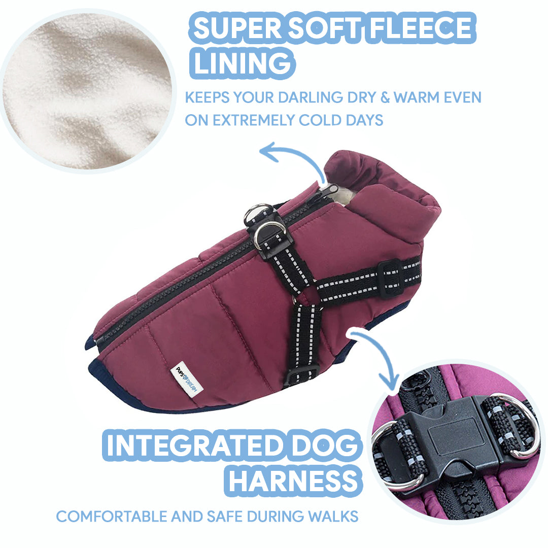 Waterproof Dog Fleece Winter Coat